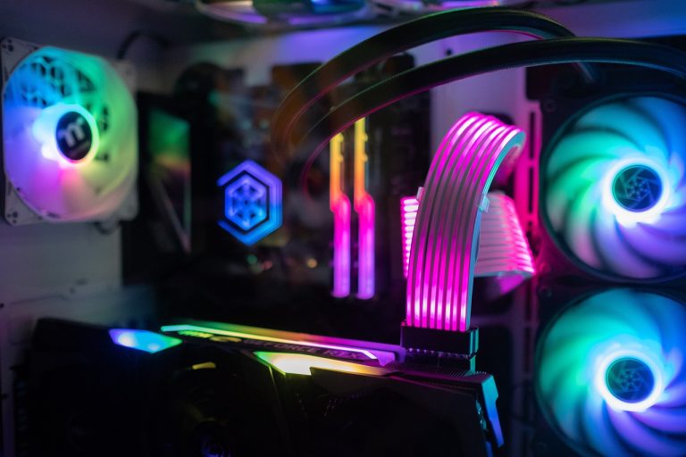 Colourful image of PC internals